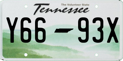 TN license plate Y6693X