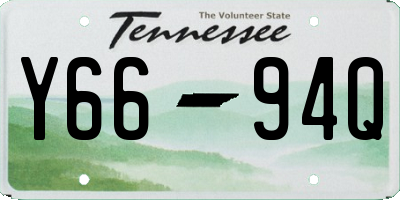 TN license plate Y6694Q