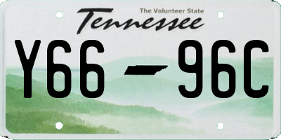 TN license plate Y6696C