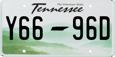 TN license plate Y6696D