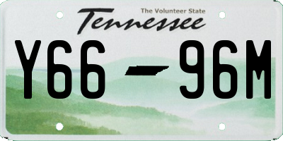 TN license plate Y6696M