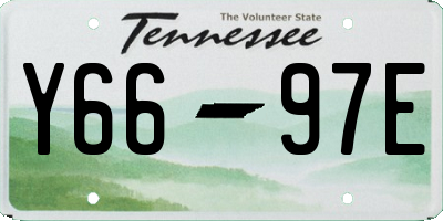 TN license plate Y6697E