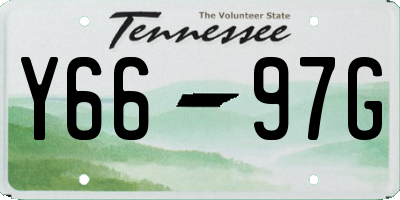 TN license plate Y6697G