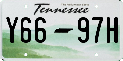 TN license plate Y6697H