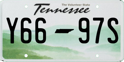 TN license plate Y6697S