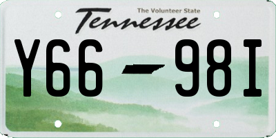 TN license plate Y6698I