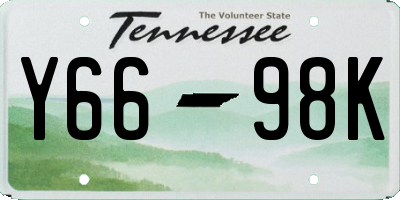 TN license plate Y6698K