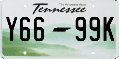 TN license plate Y6699K