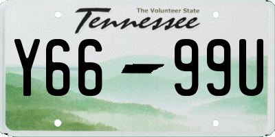 TN license plate Y6699U