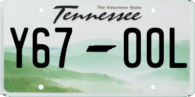 TN license plate Y6700L