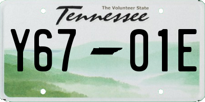 TN license plate Y6701E