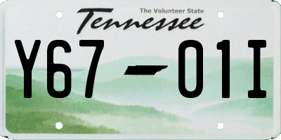 TN license plate Y6701I