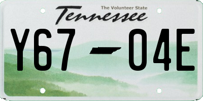 TN license plate Y6704E