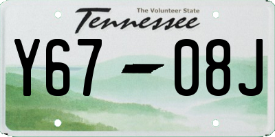TN license plate Y6708J