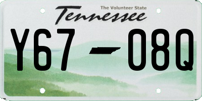 TN license plate Y6708Q