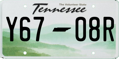 TN license plate Y6708R