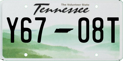 TN license plate Y6708T