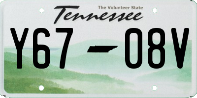 TN license plate Y6708V