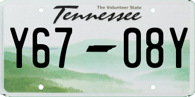 TN license plate Y6708Y