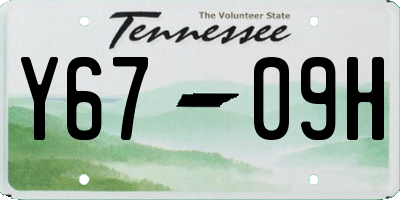 TN license plate Y6709H