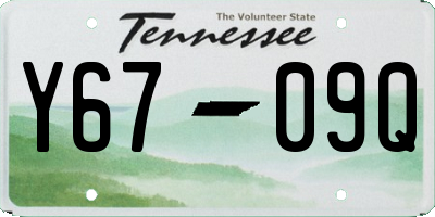 TN license plate Y6709Q