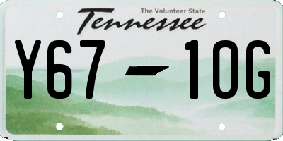 TN license plate Y6710G