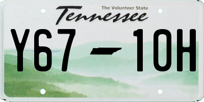 TN license plate Y6710H