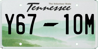 TN license plate Y6710M