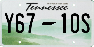 TN license plate Y6710S