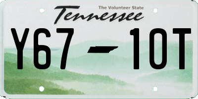 TN license plate Y6710T