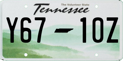 TN license plate Y6710Z