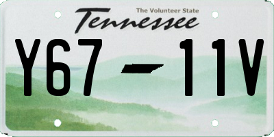 TN license plate Y6711V