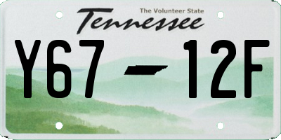 TN license plate Y6712F