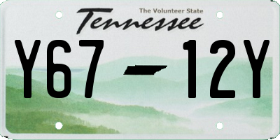 TN license plate Y6712Y