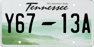 TN license plate Y6713A