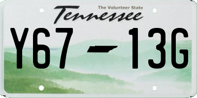 TN license plate Y6713G