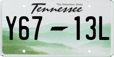 TN license plate Y6713L