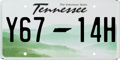 TN license plate Y6714H