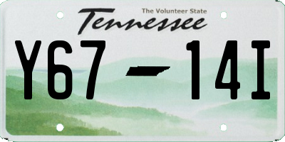 TN license plate Y6714I