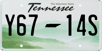 TN license plate Y6714S