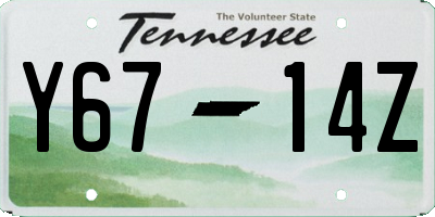 TN license plate Y6714Z