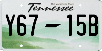 TN license plate Y6715B