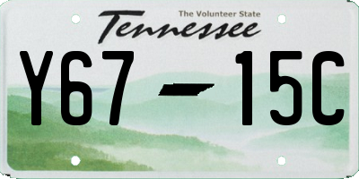TN license plate Y6715C