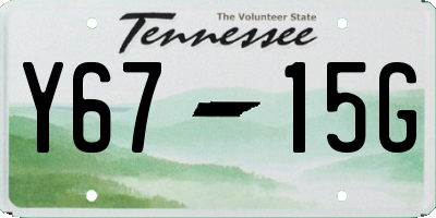 TN license plate Y6715G