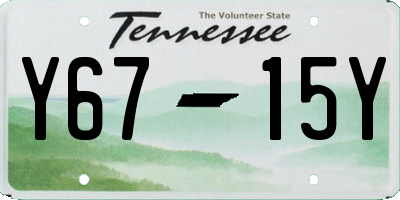 TN license plate Y6715Y