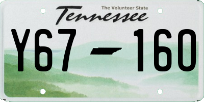 TN license plate Y6716O