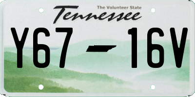 TN license plate Y6716V