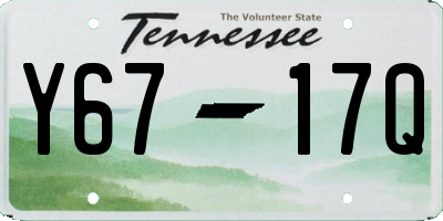 TN license plate Y6717Q