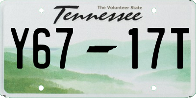 TN license plate Y6717T