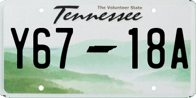 TN license plate Y6718A